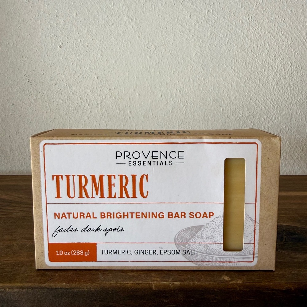 Provence Essentials Turmeric Natural Brightening Bar Soap 10oz Dark Spot Fade